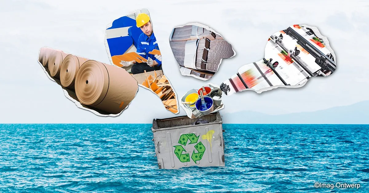 illustration and article about reduction of avoidable waste in the packaging industry